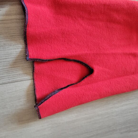 Tommy Hilfiger Womens Red Cotton L/S Split Hem Logo Top L/G - Picture 6 of 8